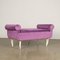 Wall-Mounted Velvet Bench, Italy, 1950s 8