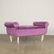 Wall-Mounted Velvet Bench, Italy, 1950s, Image 8
