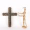 Vintage Carved Wood Crucifix, Image 2