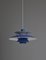 Lampada PH5 blu di Poul Henningsen per Louis Poulsen, Danimarca, 1958, Immagine 4