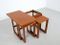 Teak Nesting Tables with Rotating Top from McIntosh, Set of 3 3