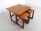 Teak Nesting Tables with Rotating Top from McIntosh, Set of 3, Image 8