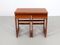 Teak Nesting Tables with Rotating Top from McIntosh, Set of 3 2