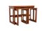 Teak Nesting Tables with Rotating Top from McIntosh, Set of 3 1