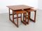 Teak Nesting Tables with Rotating Top from McIntosh, Set of 3, Image 6