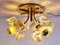 Mid-Century Modern Brass & Glass Ceiling Light by Simon and Schelle for Sische, Image 3