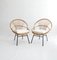 Mid-Century French Rattan Chairs, France, 1950s, Set of 2 2