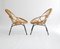 Chaises Mid-Century en Rotin, France, 1950s, Set de 2 9