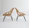 Chaises Mid-Century en Rotin, France, 1950s, Set de 2 8