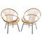 Mid-Century French Rattan Chairs, France, 1950s, Set of 2 1
