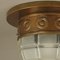 Art Deco Deckenlampe aus bronziertem Metall & satiniertem Glas, Österreich, 1910er 9