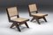 Teak and Wood Armless Easy Chair by Pierre Jeanneret Rattan, Chandigarh, 1960s, Image 4