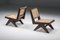 Teak and Wood Armless Easy Chair by Pierre Jeanneret Rattan, Chandigarh, 1960s 5