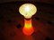 Italienische Stehlampe aus orangefarbenem Glas, 1960er 2