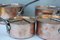 French Copper Pans, Set of 5 9