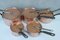 French Copper Pans, Set of 5 2