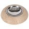 Mid-Century Ashtray in Travertine, Marble and Steel from Mannelli, Italy, 1970s, Image 1
