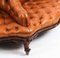 19th Century Victorian Leather Love Seat Conversation Settee Sofa 12