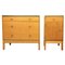 Vintage Blonde Satinwood Chest of Drawers and Cabinet by Stag, Set of 2 1