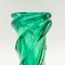 Mid-Century Twisted Sommerso Murano Glasvase, Italien, 1960er 4