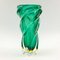 Mid-Century Twisted Sommerso Murano Glass Vase, Italy, 1960s, Image 1