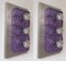 Italian Glass Cube and Stainless Steel Sconces from Poliarte, 1970s, Set of 2 1