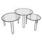 Round Wire Fly Line Nesting Tables, Italy, 1970s, Set of 3 1