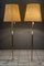Large Brass Floor Lamps Helios Mod. 2035 by J. T. Kalmar 1960s, Set of 2 2