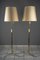 Large Brass Floor Lamps Helios Mod. 2035 by J. T. Kalmar 1960s, Set of 2 1