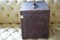 Vintage Brown Cube Shape Trunk, 1930s 8