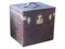 Vintage Brown Cube Shape Trunk, 1930s, Image 1