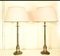 Large Brass Faux-Bamboo Table Lamps, 1960’s., Set of 2 1