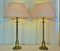 Large Brass Faux-Bamboo Table Lamps, 1960’s., Set of 2 3
