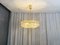 Lampada da soffitto placcata in oro in ottone con ganci in cristallo di Bakalowits & Sons, Austria, anni '60, Immagine 5