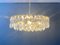Österreichische vergoldete Deckenlampe aus Messing mit Kristallglas-Hängelampen von Bakalowits & Sons, 1960er 3