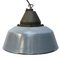Lámpara colgante industrial de hierro fundido y esmalte gris, Imagen 4