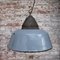 Industrial Grey Enamel & Cast Iron Pendant Lamp 5