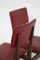 Banco italiano vintage con 5 asientos de cuero rojo, Imagen 6