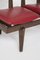 Vintage Italian Bench with 5 Red Leather Seats, Image 7