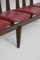 Vintage Italian Bench with 5 Red Leather Seats 9