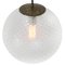 Vintage European Clear Glass Globe & Brass Top Pendant Lights, Image 2