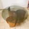 Mid-Century Italian Glass and Wood Side Table 3