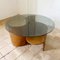 Mid-Century Italian Glass and Wood Side Table, Image 4