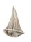 Large Crystal Sailboat from Daum, France 1