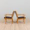 Oak GE 181 Easy Lounge Chairs in Grey Alcantara by Hans J. Wegner for Getama, Denmark, 1970s, Set of 2 3
