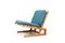 Danish Oak Easy Chair with Leather Details, 1960s 4