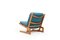 Danish Oak Easy Chair with Leather Details, 1960s 5