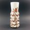 Vase Étiqueté en Verre Opalin de Opaline Florence, Italie, 1970s 1