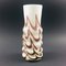 Labelled Opal Glass Vase from Opaline Florence, Italy, 1970s 2