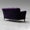 Midcentury 2-Seater Sofa in Purple Velvet, 1950s 4